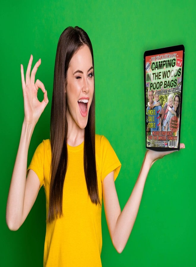 Gears Out Camping in The Woods Poop Bags 5 Pack Funny Camping Gags for Outdoorsmen Gags for Teens Silly Stocking Stuffers for Dads Funny Poop Gags Glamping Camping Beginners Biohazard Bags for Home - Image 4